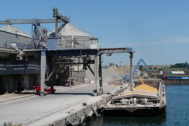 Grain export in Constanta port